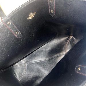 Brown/black coach tote bag